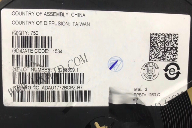 ADAU1772BCPZ 一款具有四個輸入和兩個輸出的編解碼器，內(nèi)置數(shù)字處理引擎
