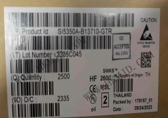 時(shí)鐘發(fā)生器 SI5350A-B13710-GTR 生成任意頻率的時(shí)鐘信號(hào)，覆蓋廣泛的應(yīng)用需求
