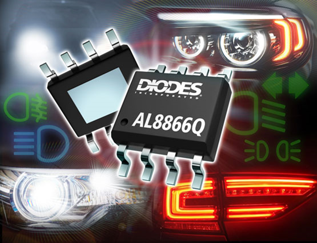 Diodes宣布推出AL8866Q LED 驅(qū)動器，擴(kuò)大符合汽車標(biāo)準(zhǔn)的產(chǎn)品組合。