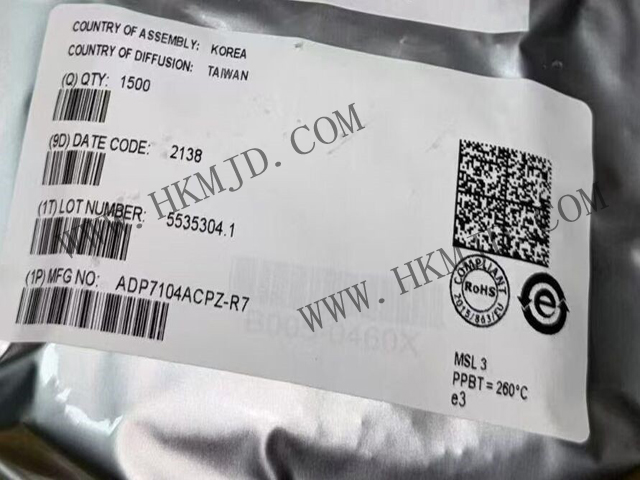 ADI推出穩(wěn)壓器 ADP7104ACPZ 一款CMOS、低壓差穩(wěn)壓器 500mA HV LDO 1.8V